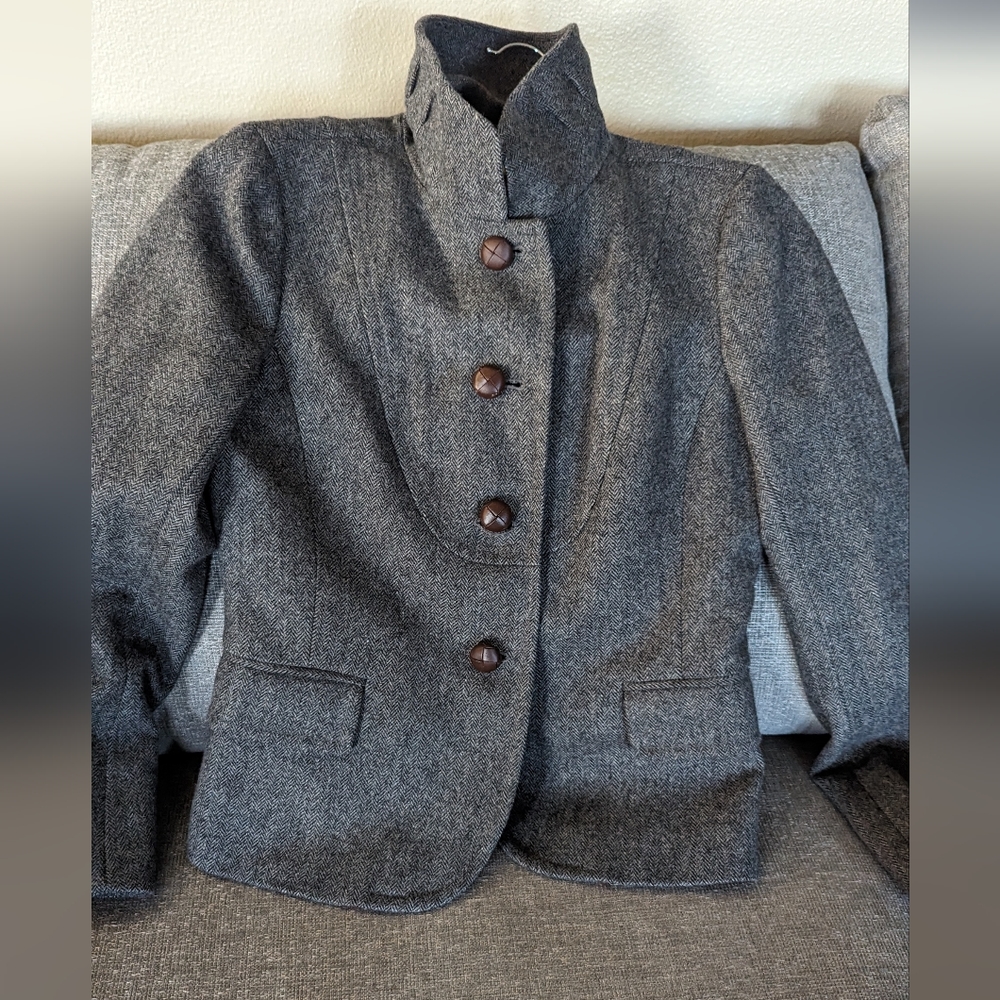 J.Crew herringbone jacket wool